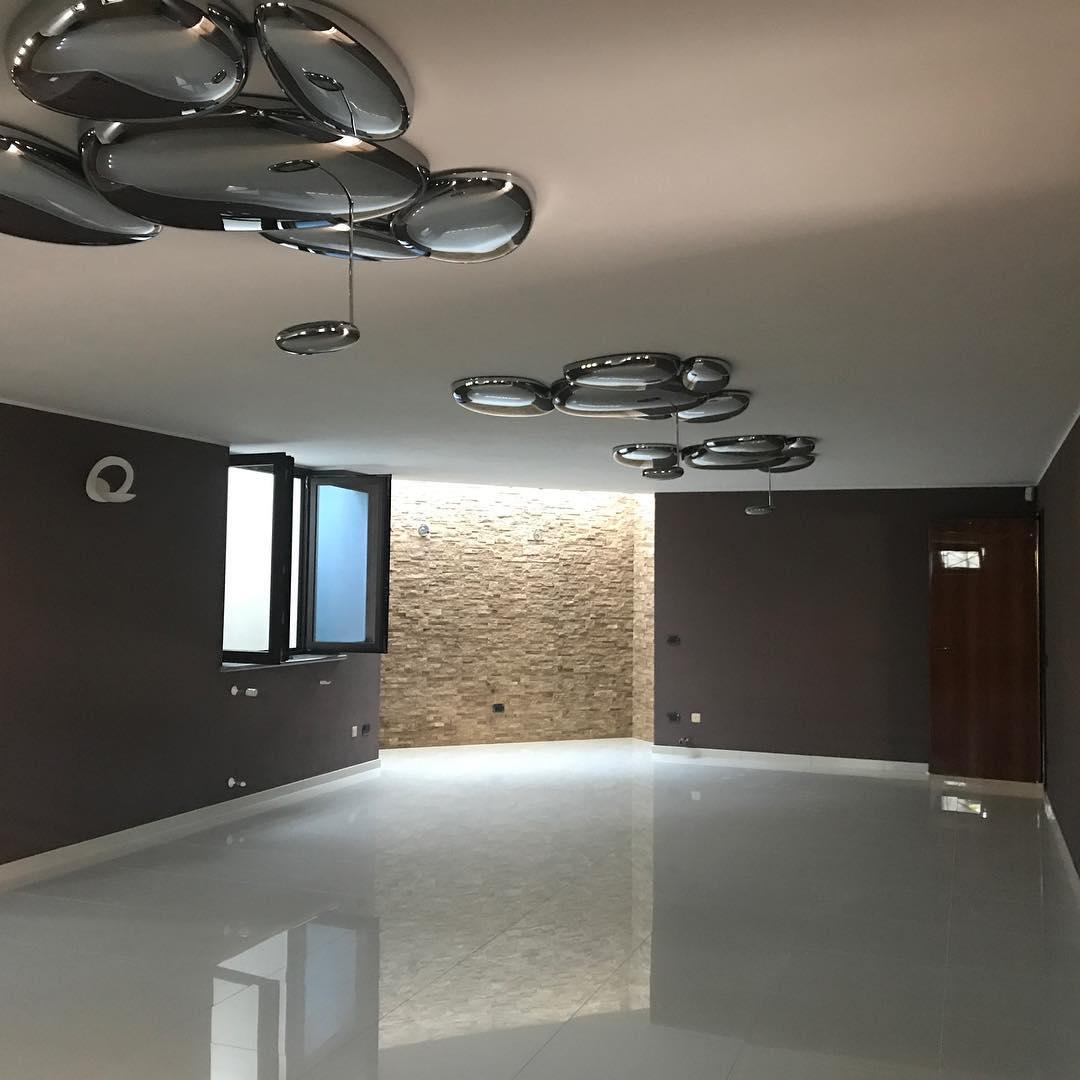 Vostix Ceiling Lamp Chrome Pebble Modern