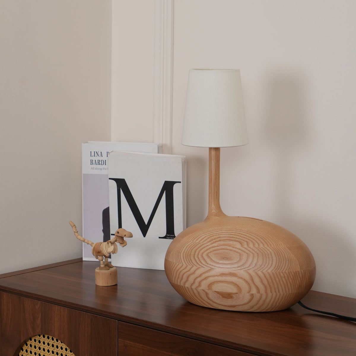 Brixten Wood Fabric Table Lamp