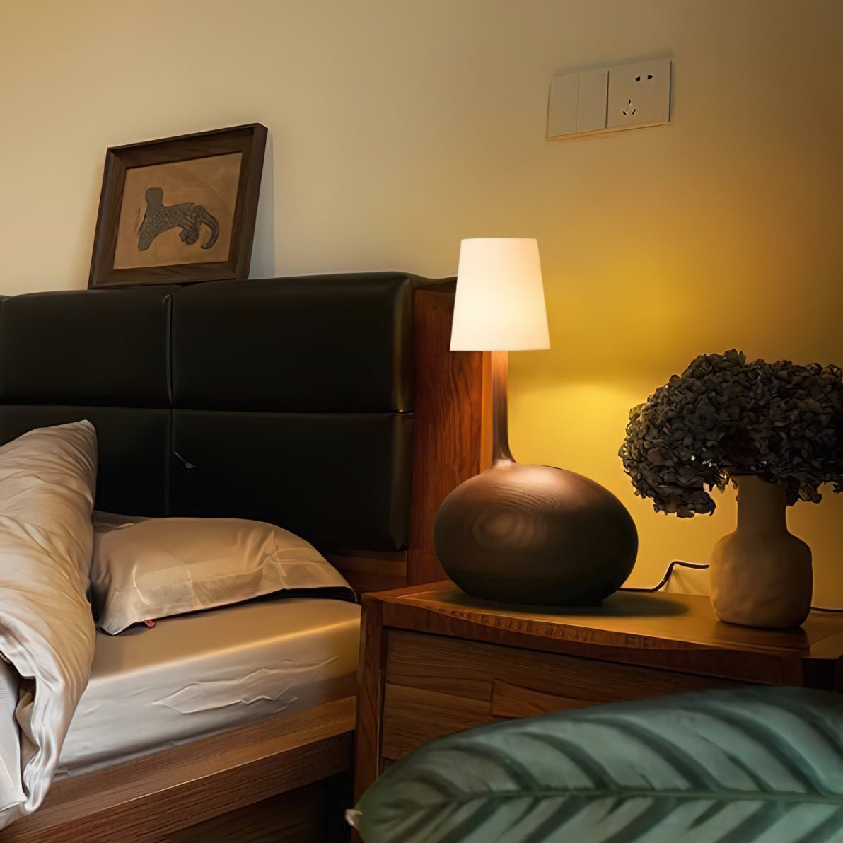 Brixten Wood Fabric Table Lamp