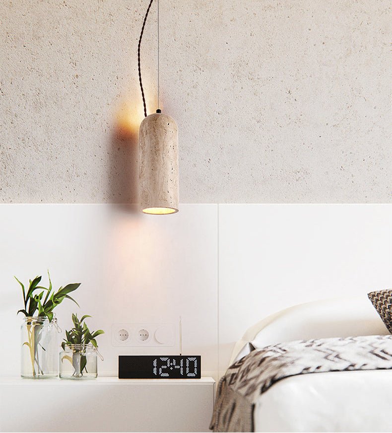 Talv Elegant Yellow Travertine Pendant Lamp
