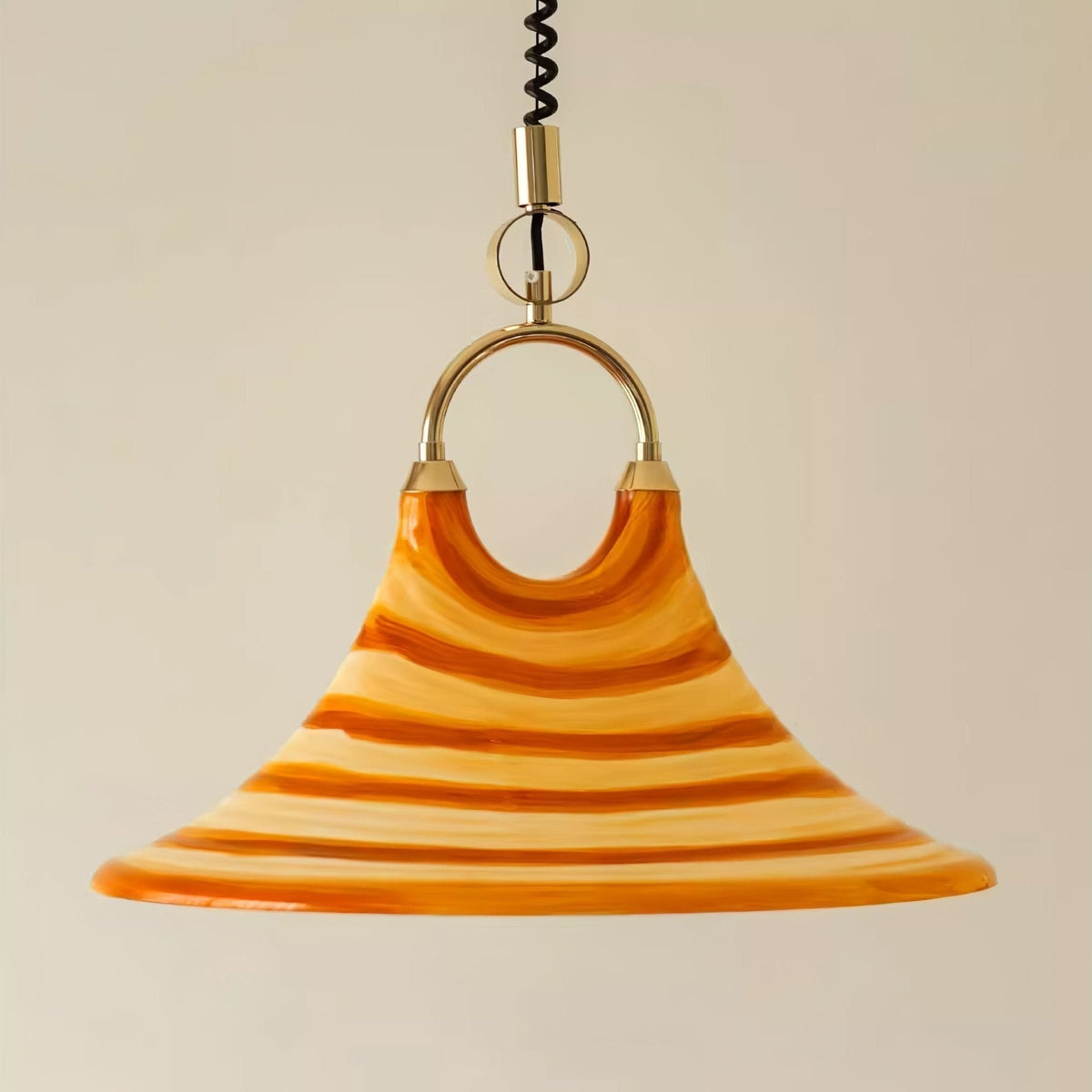 Aurmiros Modern Minimalist Swirl Glass Pendant Light