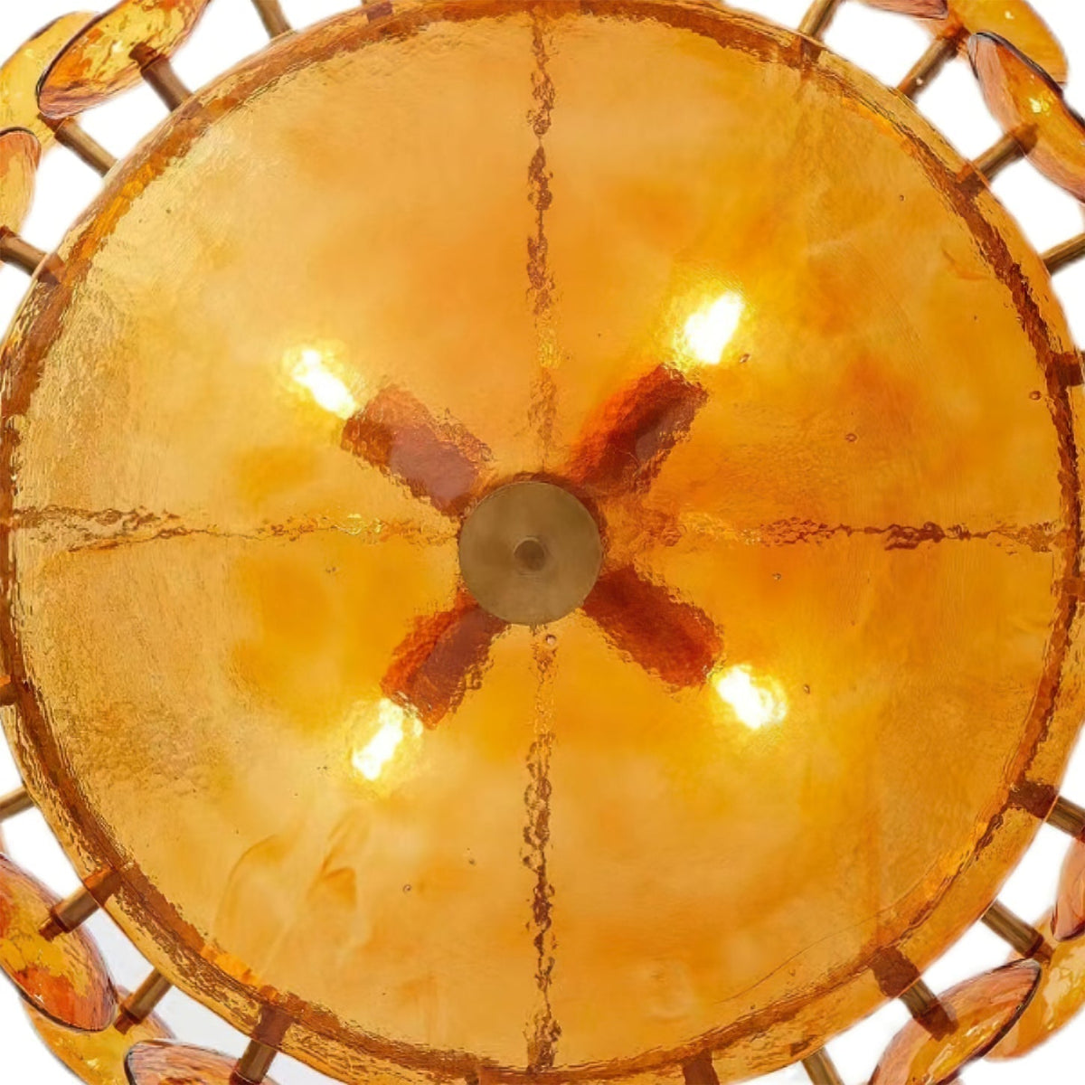 Eirinena Chandelier Murano Glass Disc Vintage