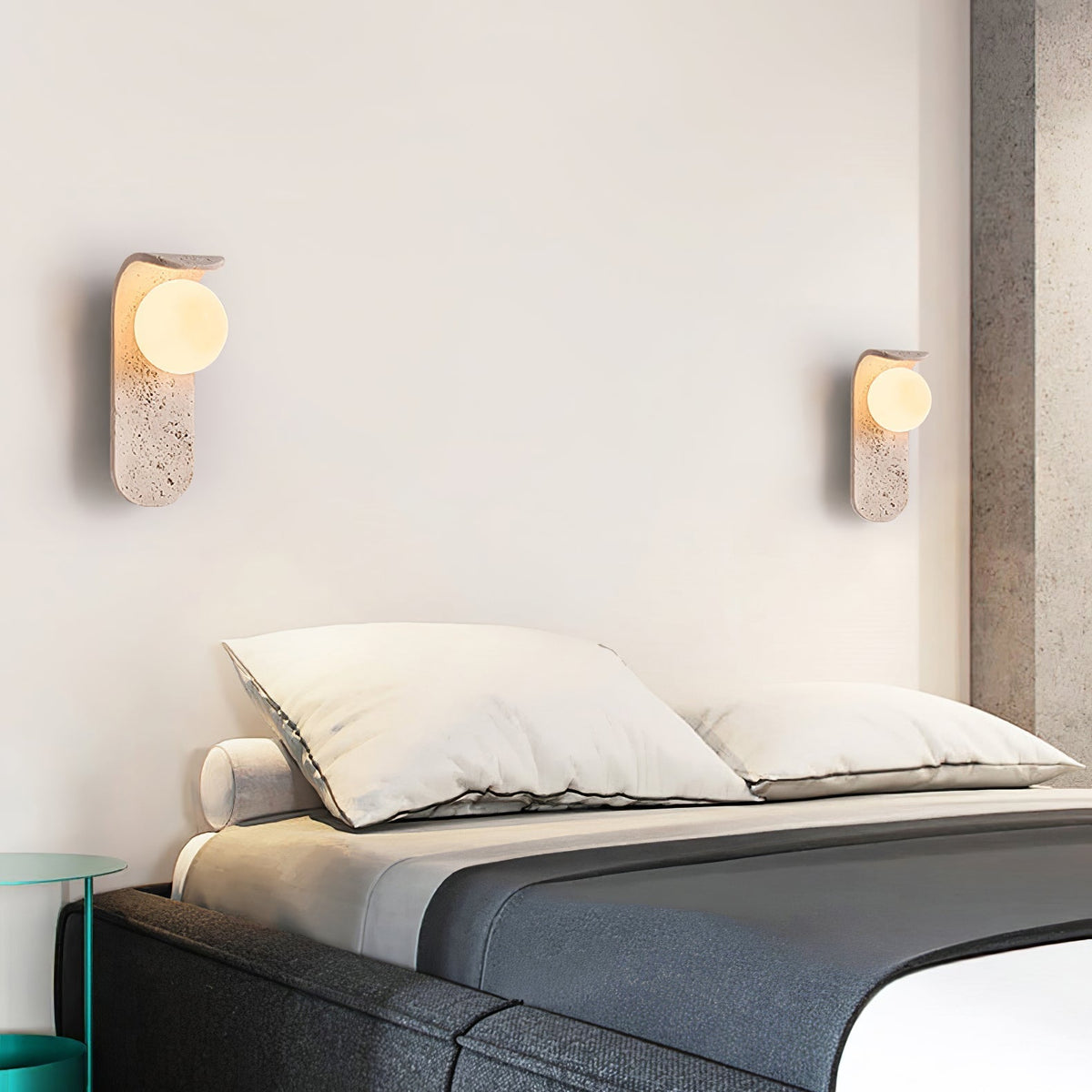 Arkoviel Sconce-Frame Travertine Wall Light