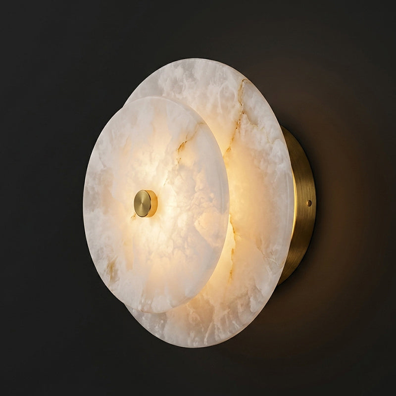 Ravelford Disc Alabaster Wall Sconce