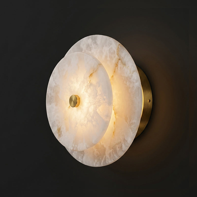 Ravelford Disc Alabaster Wall Sconce