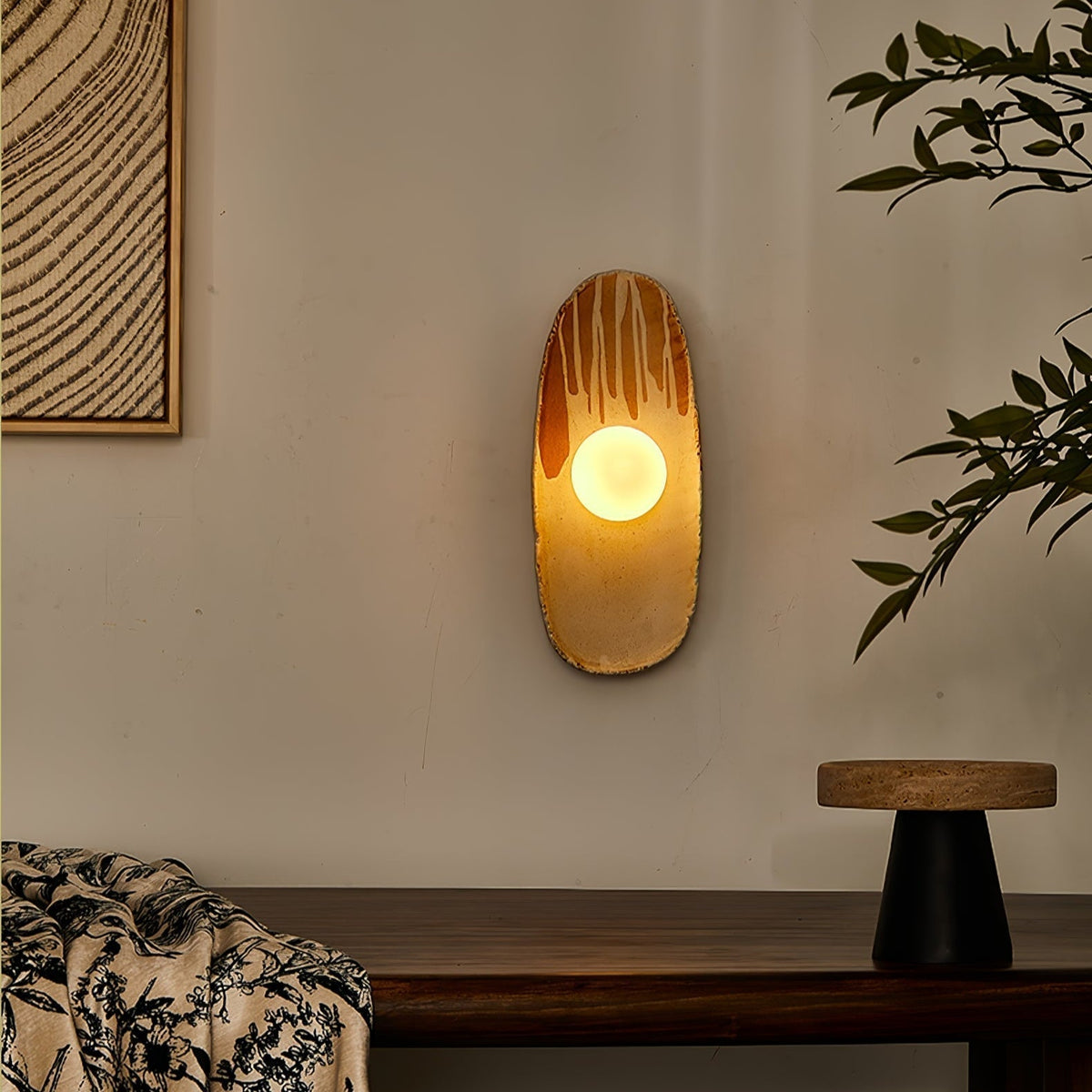 Marisella Rustic Marble Wall Lamp