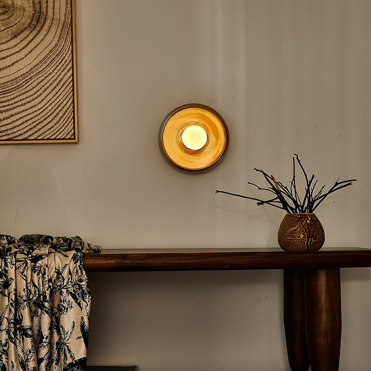 Marisella Rustic Marble Wall Lamp