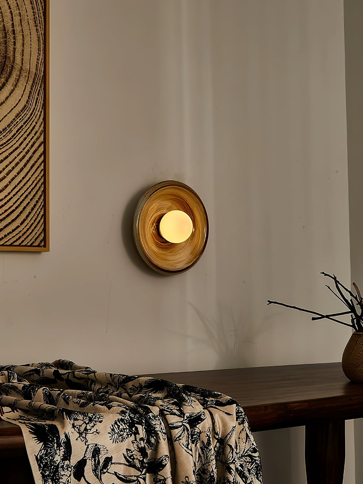 Marisella Rustic Marble Wall Lamp