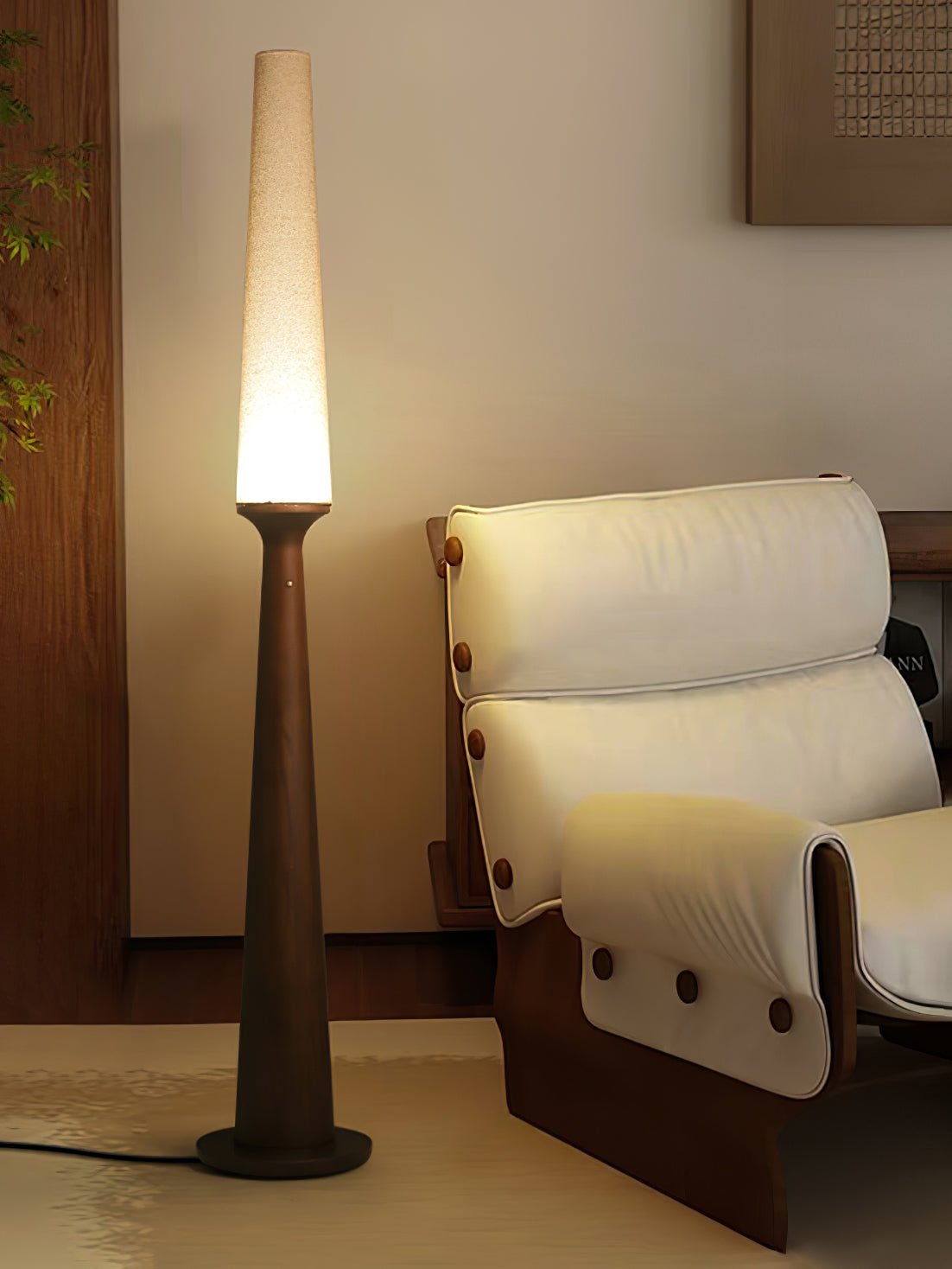 Vetheora Tapered Wood Floor Lamp
