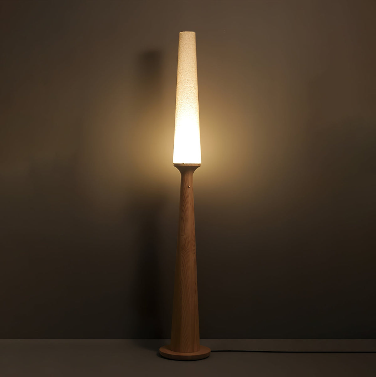 Vetheora Tapered Wood Floor Lamp