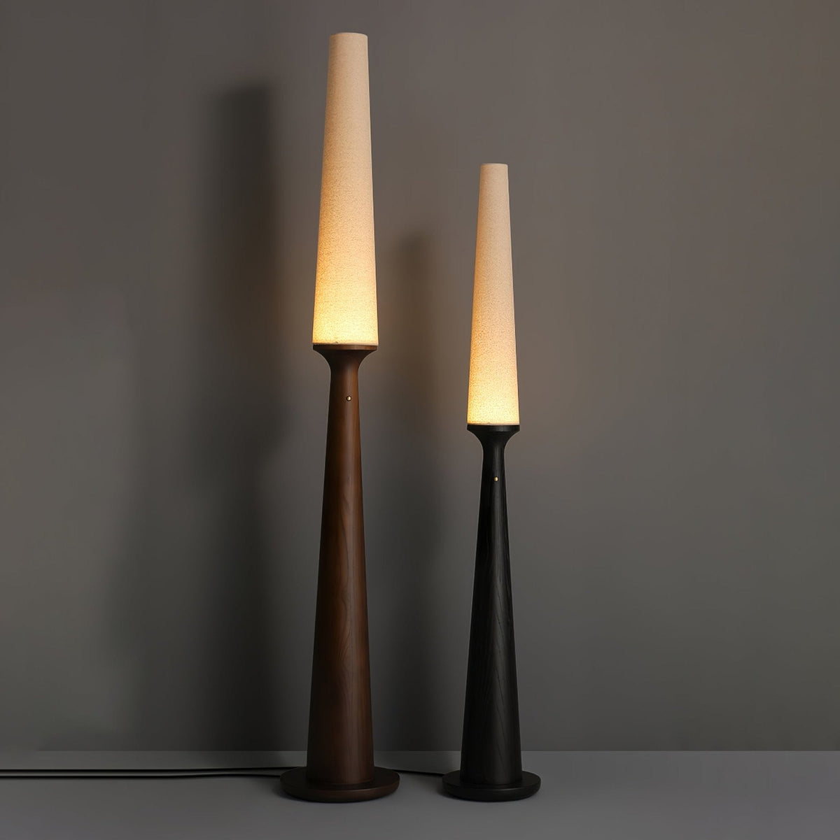 Vetheora Tapered Wood Floor Lamp