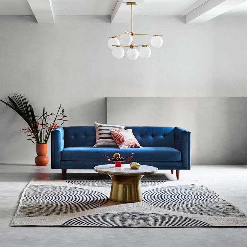 Leander Chandelier Sphere & Stem Modern Gold LED