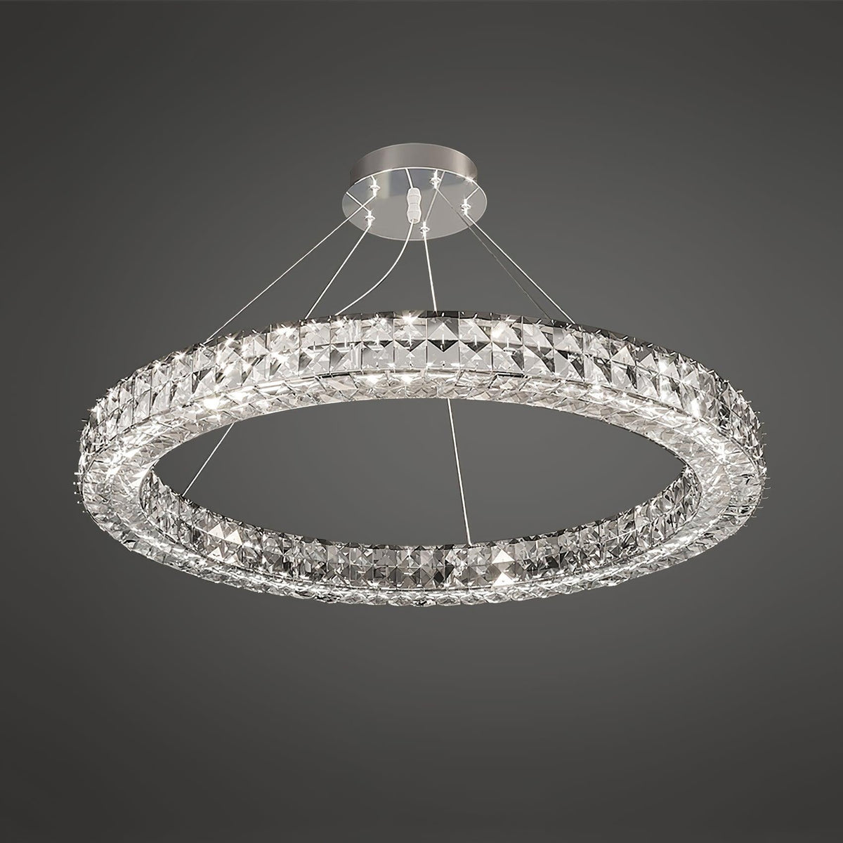 Luxerian Chandelier Crystal Ring Spiridon Luxe