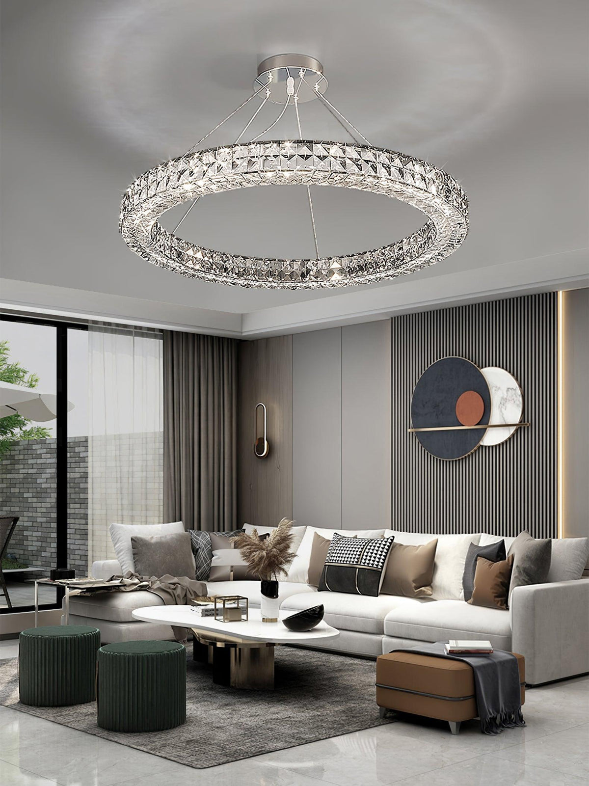Luxerian Chandelier Crystal Ring Spiridon Luxe
