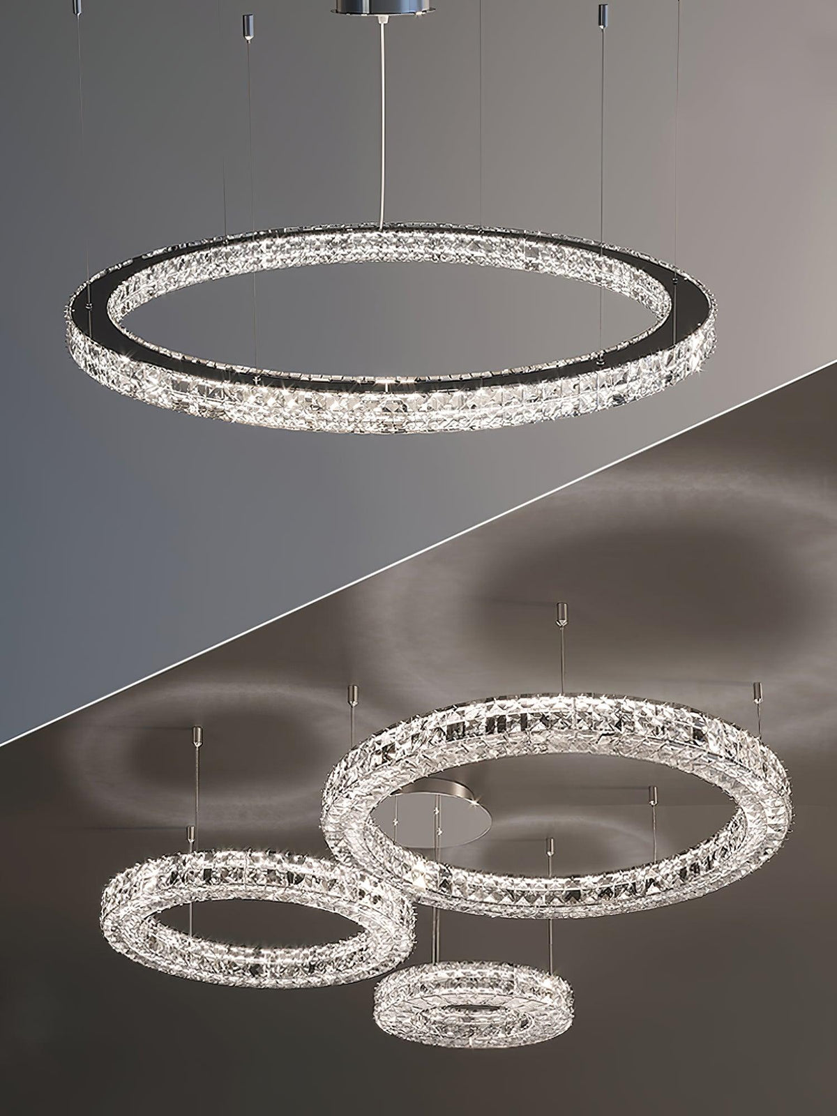 Luxerian Chandelier Crystal Ring Spiridon Luxe