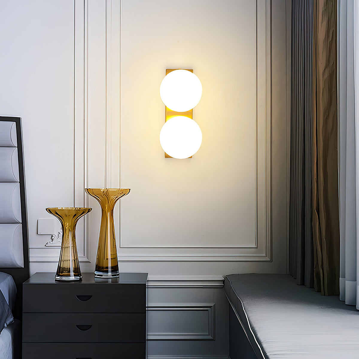 Keswick Opal Globe Wall Lamp