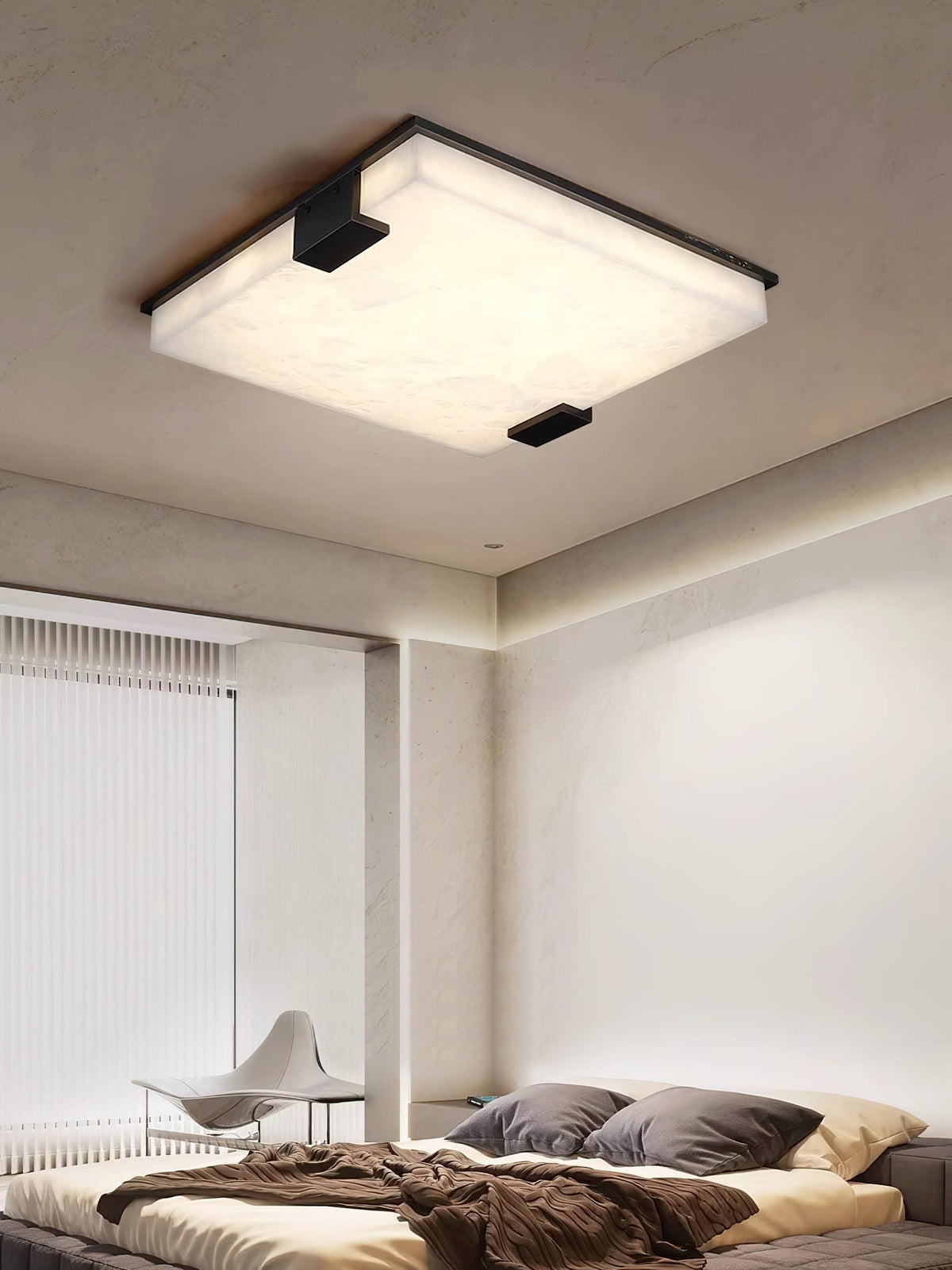 Kevenq Minimalist Alabaster Ceiling Light