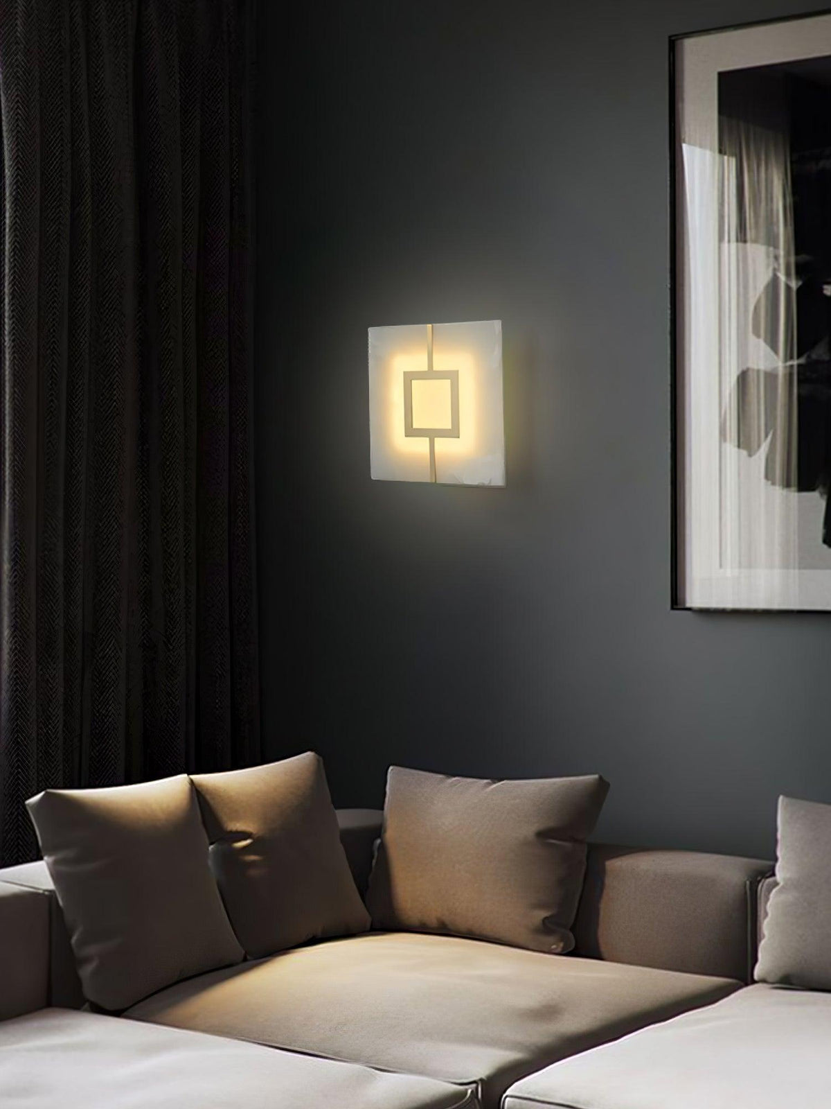 Alvelor Geometric Alabaster Wall Light