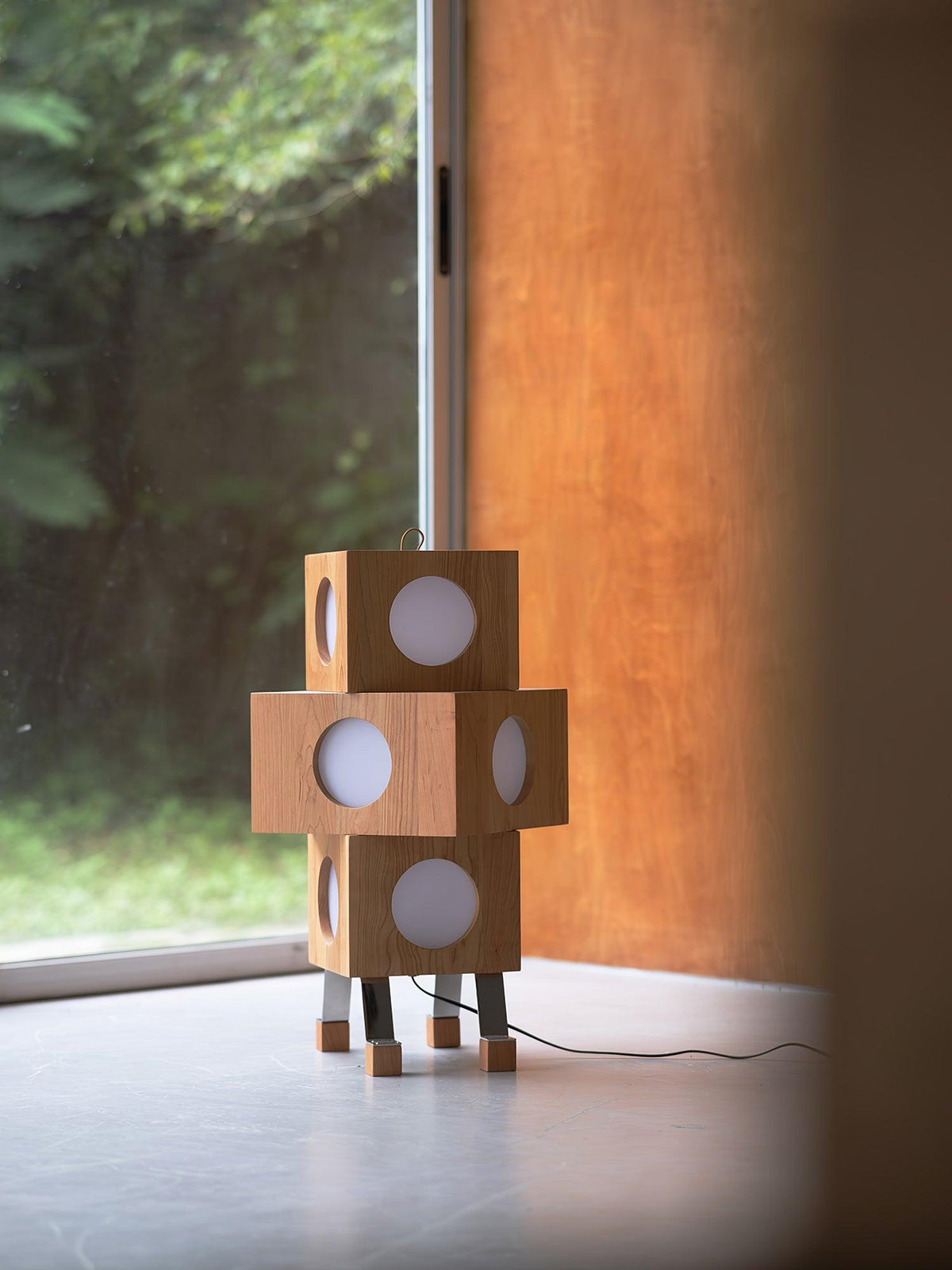Zalynora Stacked Wood Floor Lamp