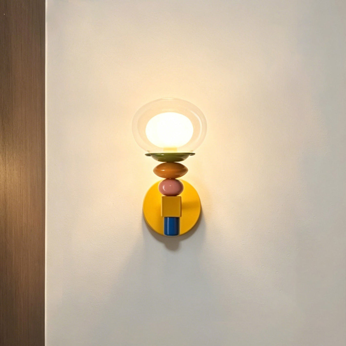 Langford Stacked Glass Wall Lamp