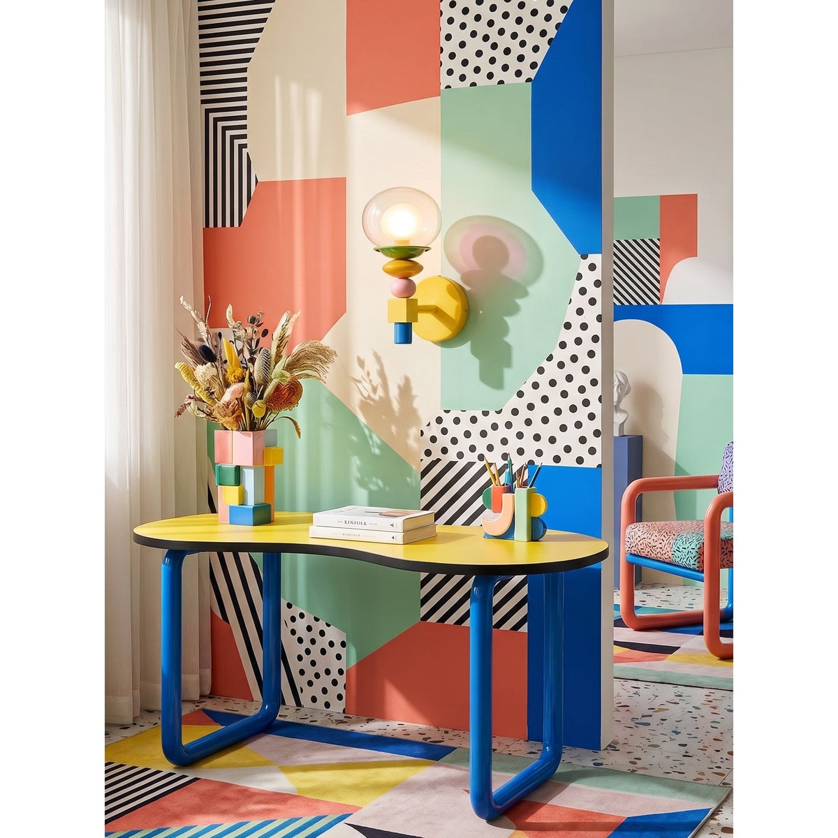 Langford Stacked Glass Wall Lamp