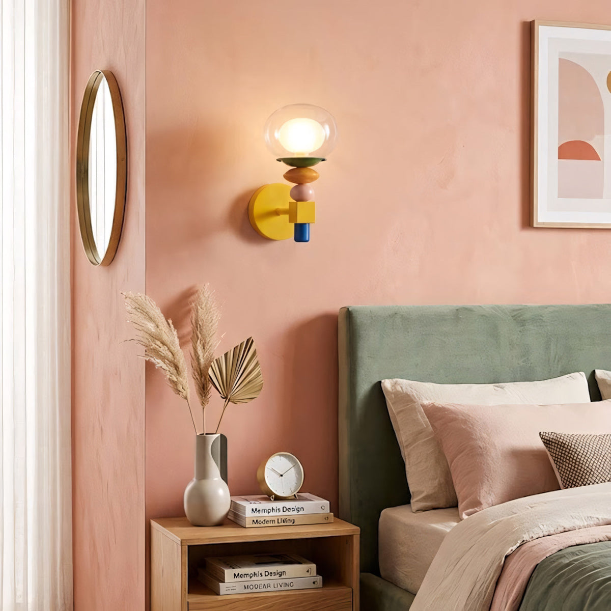 Langford Stacked Glass Wall Lamp
