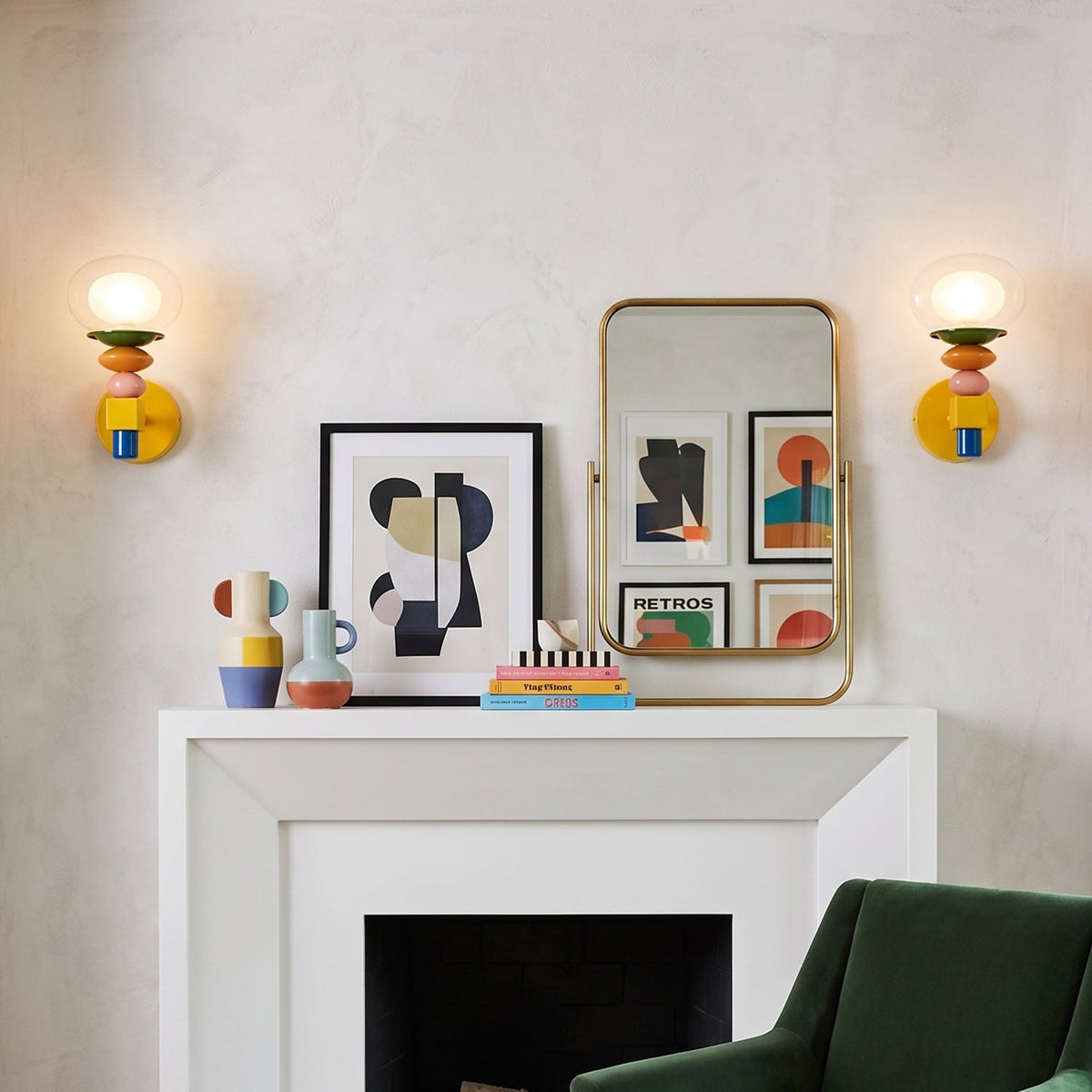 Langford Stacked Glass Wall Lamp