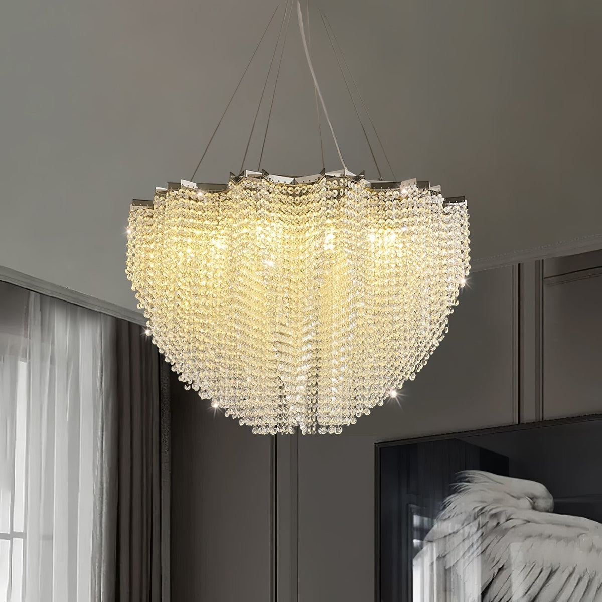 Zashayra Crystal Column Chandelier
