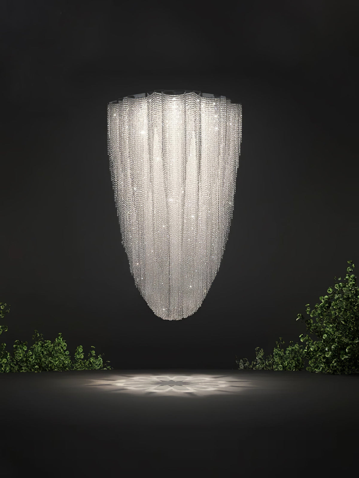 Zashayra Crystal Column Chandelier