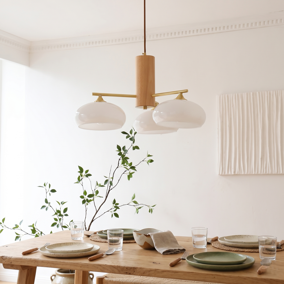 Yado Elliptical Persimmon Chandelier