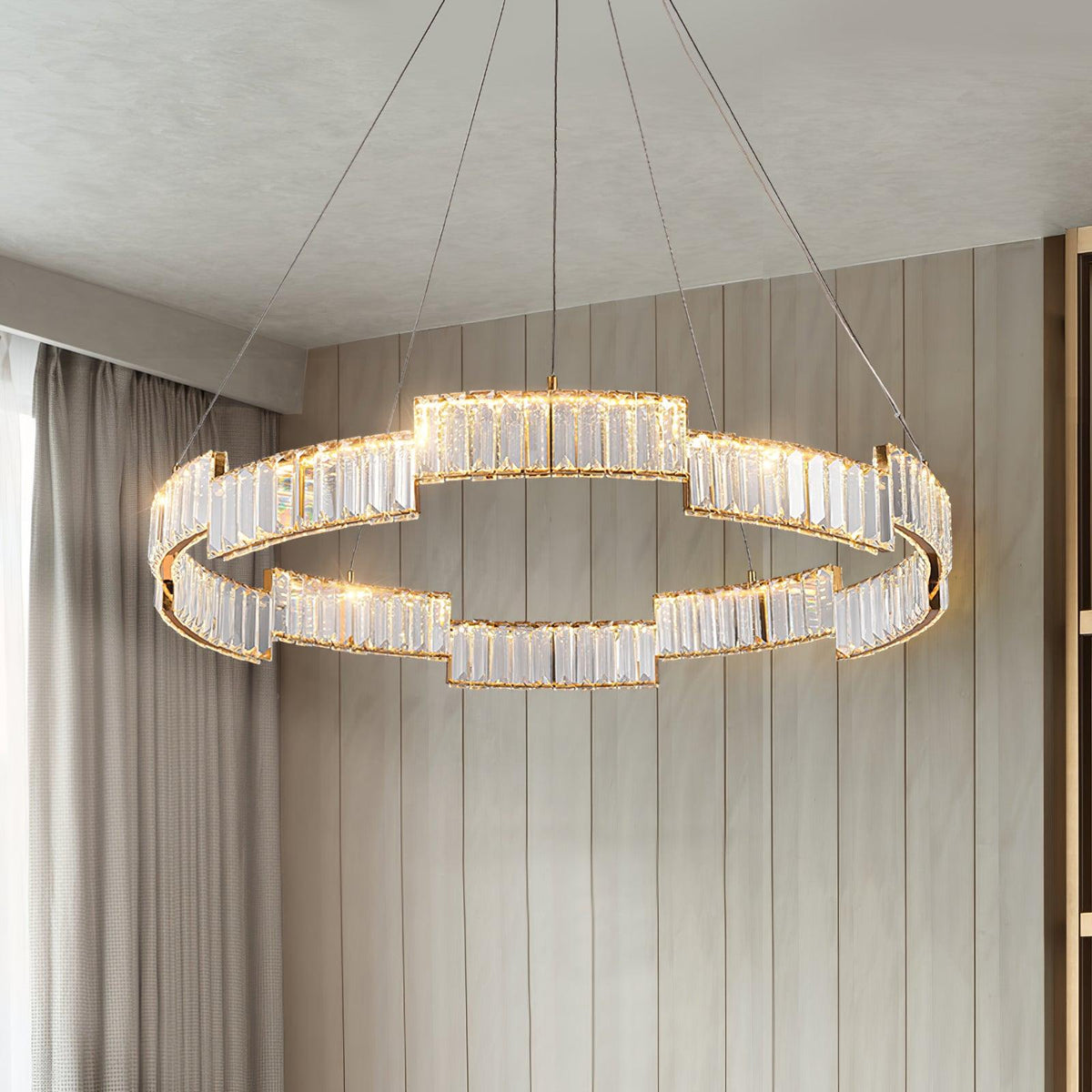 Luxinian Chandelier Crystal with Gold Frame
