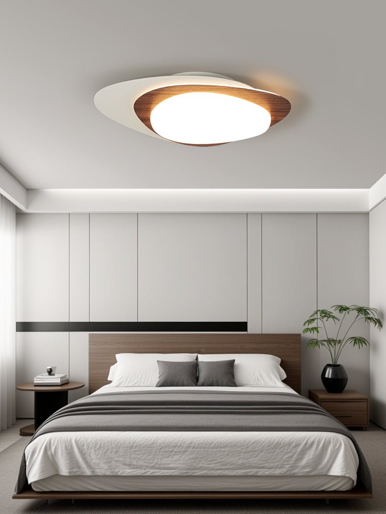 Fuji Ceiling Lamp Walnut Oval Organic LED