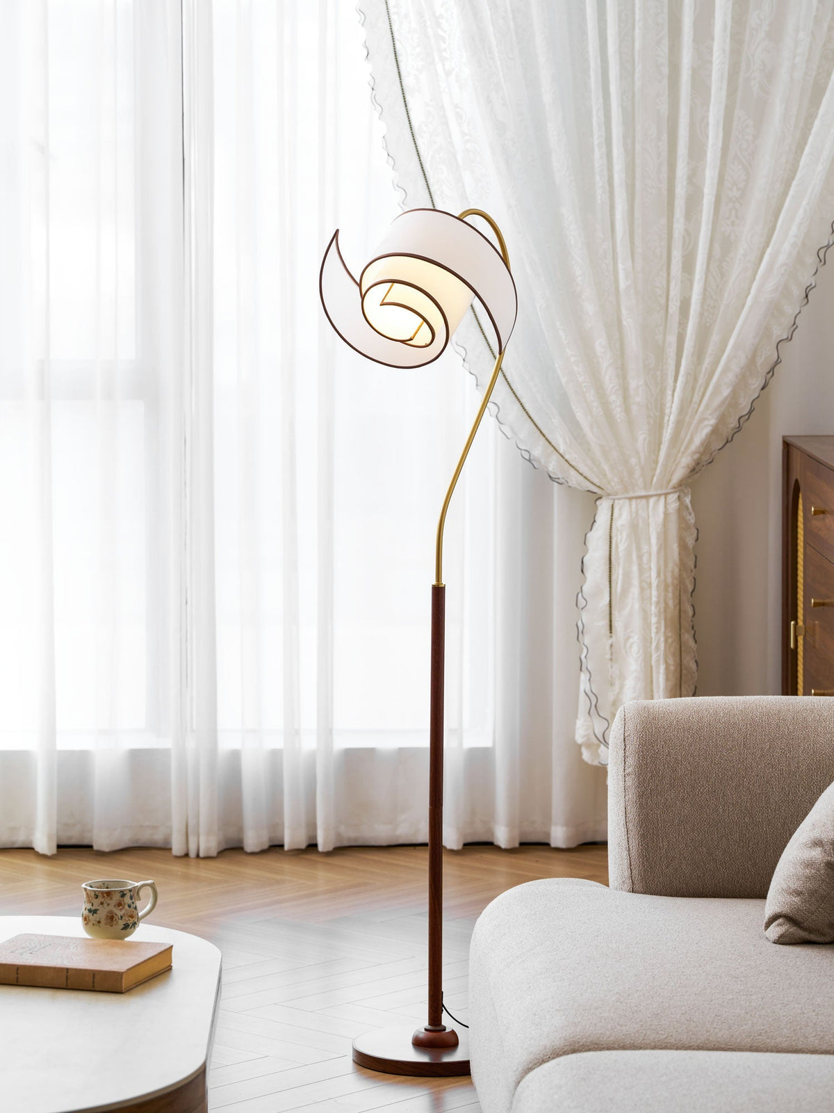 Hasol Curved Neck Floor Lamp