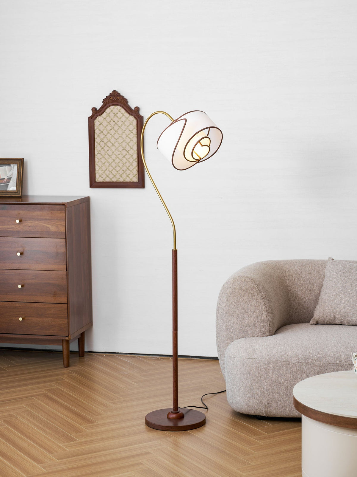 Hasol Curved Neck Floor Lamp
