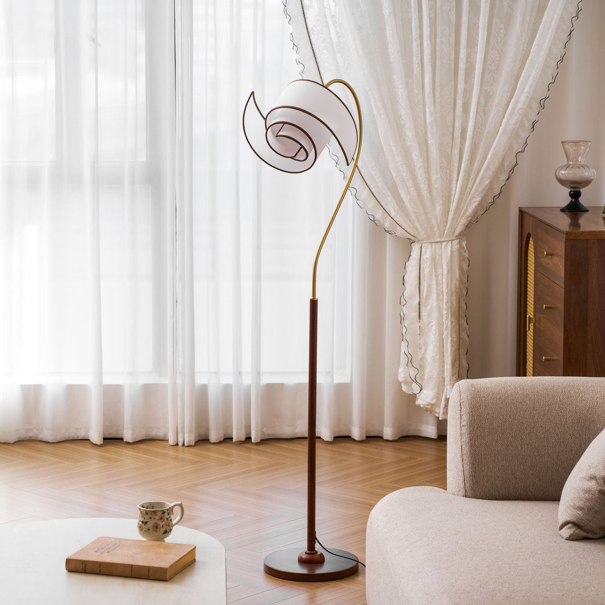 Hasol Curved Neck Floor Lamp