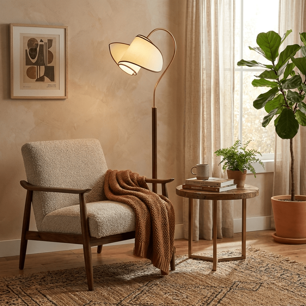 Hasol Curved Neck Floor Lamp