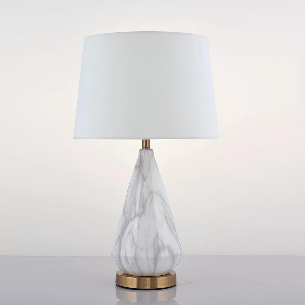 Elysian White & Black Marble Table Lamp