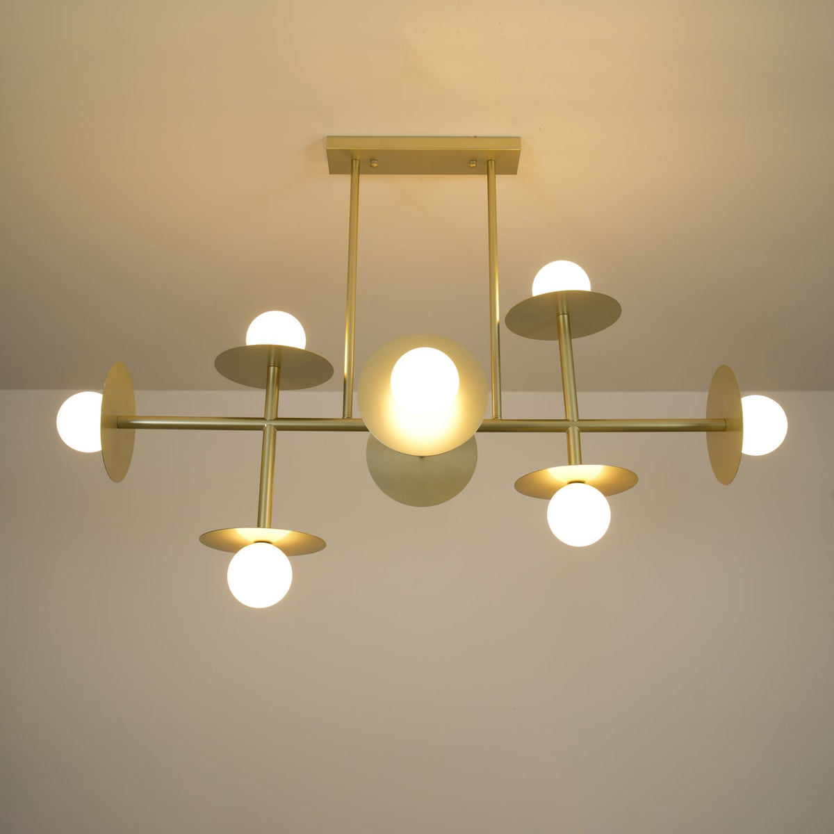 Celiissa Strada Chandelier Brass Glass Geometric