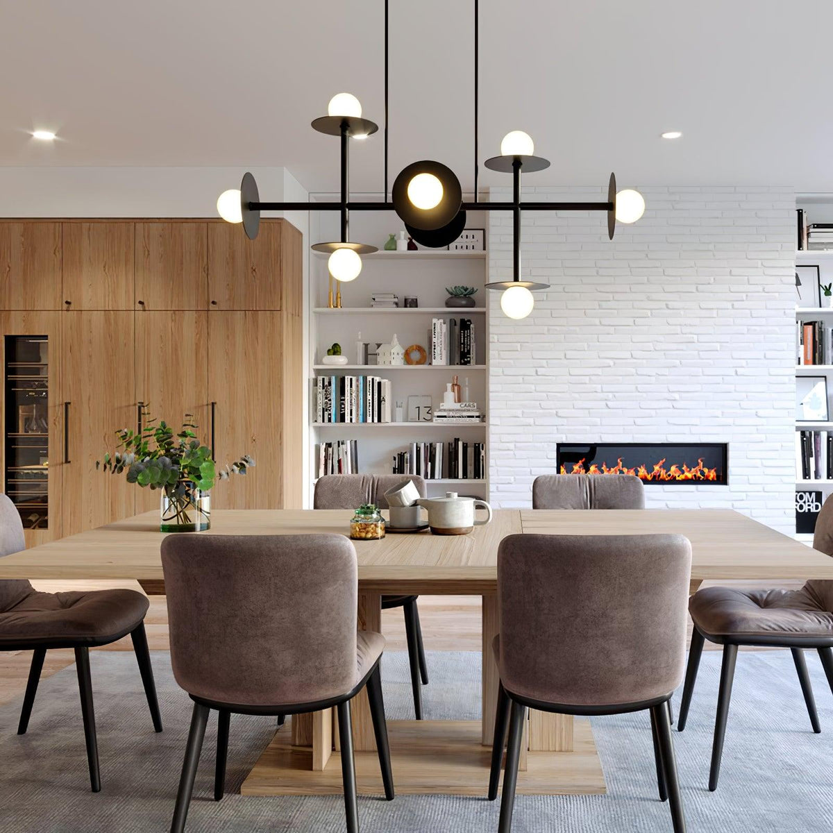 Celiissa Strada Chandelier Brass Glass Geometric