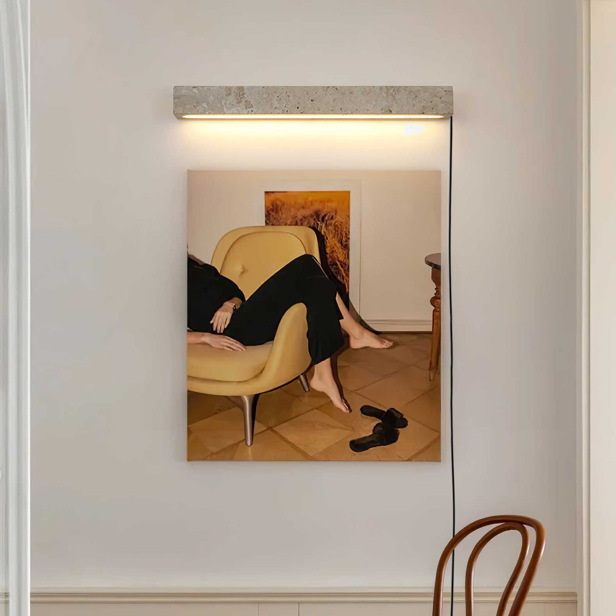 Parker Minimalist Travertine Wall Light