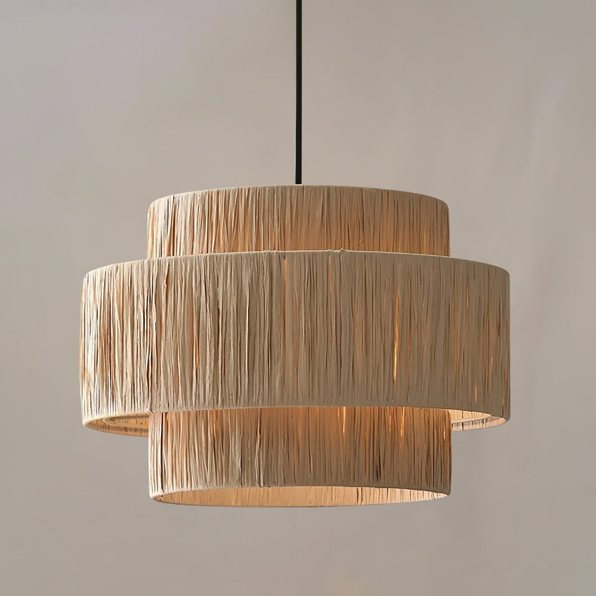 Thyra Straw Traditional Retro Pendant Light