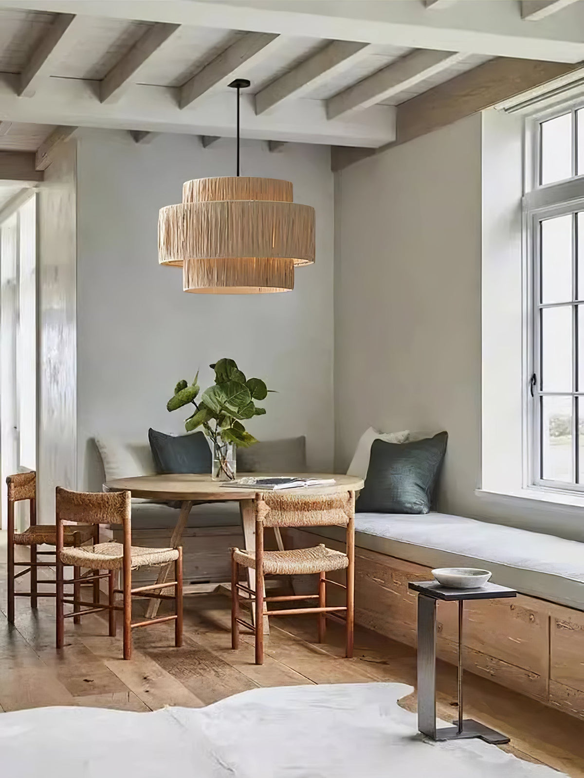 Thyra Straw Traditional Retro Pendant Light