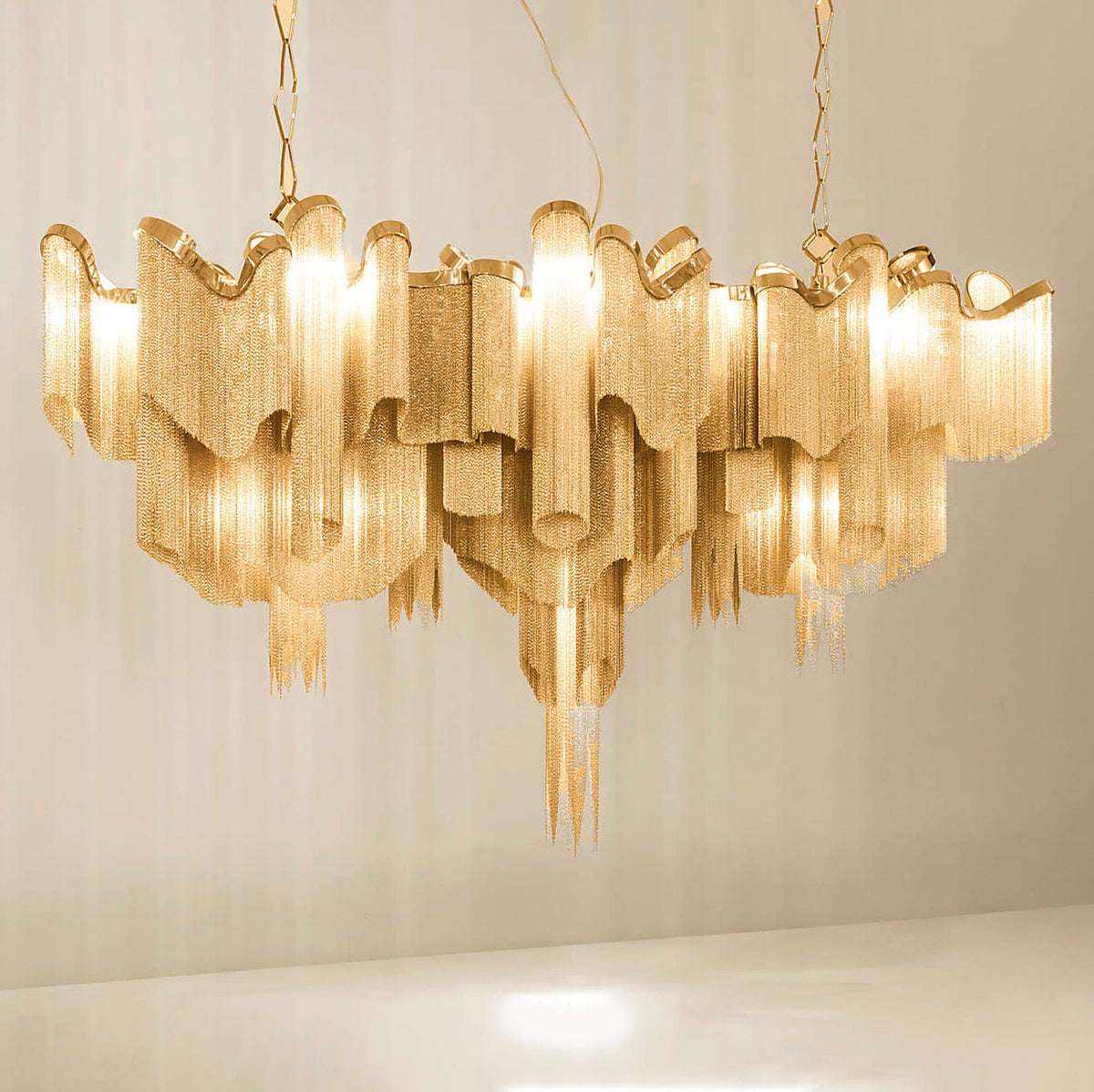 Lustra Pendant Lamp Stream Chain Nickel