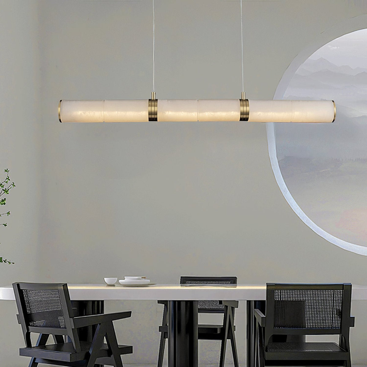 Stream Modern Minimalist Alabaster Pendant Light