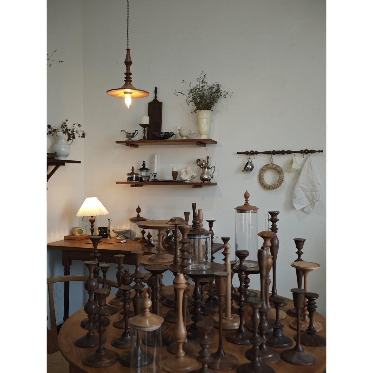 Tessira Wood Industrial Pendant Lamp