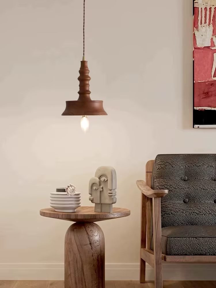 Tessira Wood Industrial Pendant Lamp