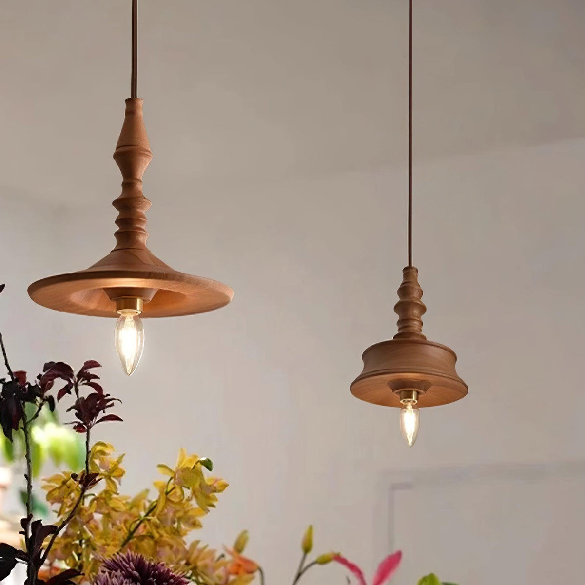 Tessira Wood Industrial Pendant Lamp
