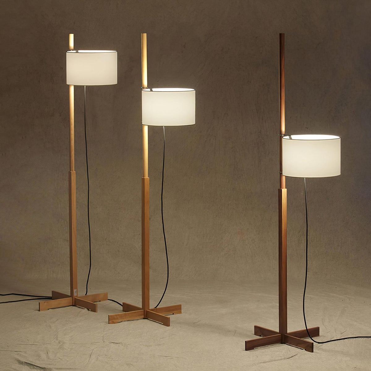 Vindis Wood Fabric Floor Lamp