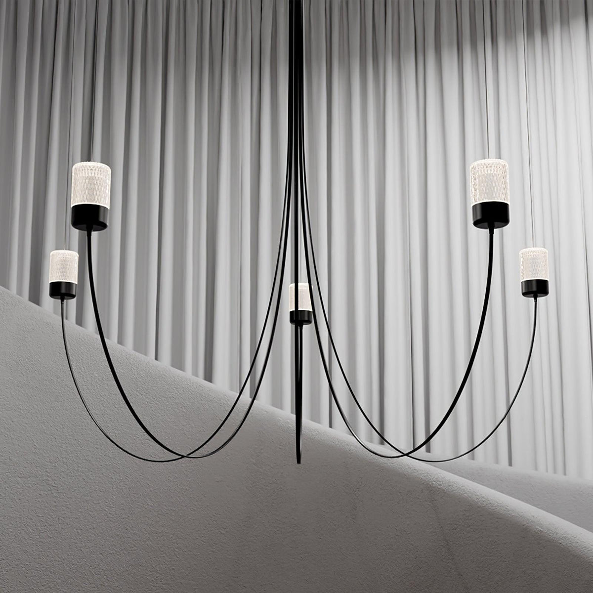 Veluaria Chandelier Swaying Elegance Glass