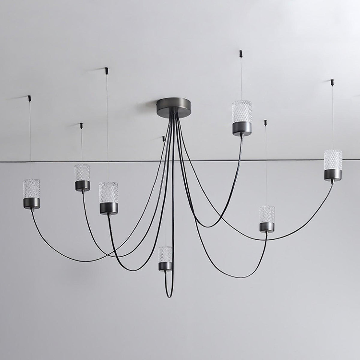 Veluaria Chandelier Swaying Elegance Glass